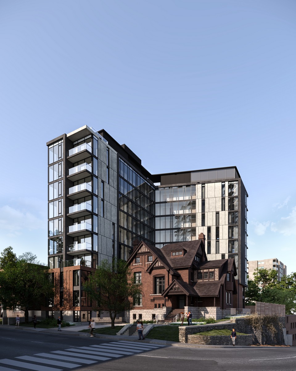 High-rise residential building addition to a Heritage House in Ottawa - , 1