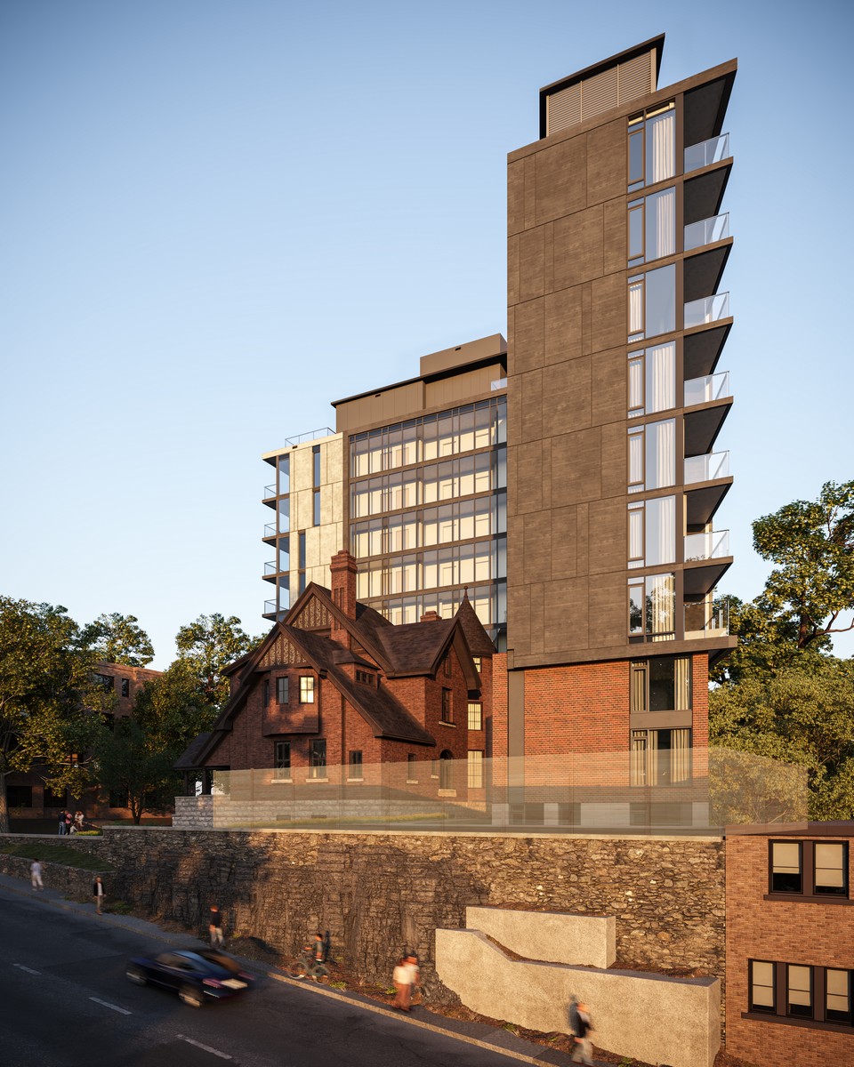 High-rise residential building addition to a Heritage House in Ottawa - , 3