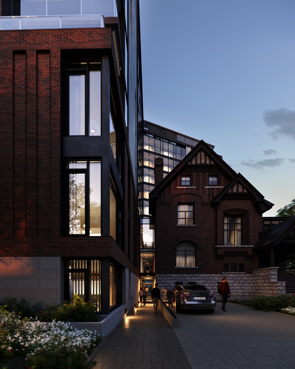 High-rise residential building addition to a Heritage House in Ottawa - , 5