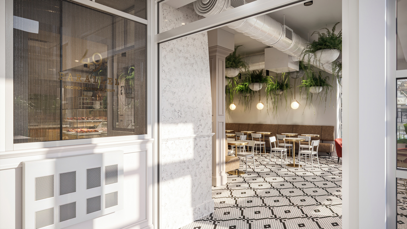 Design concept renders for a new café opening in Montreal, QC - , 2