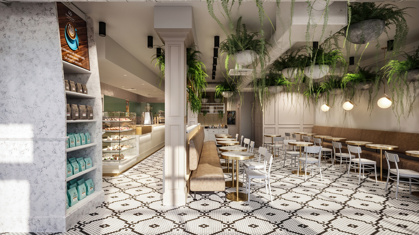 Design concept renders for a new café opening in Montreal, QC - , 5